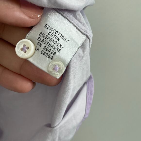 Bugatchi Button Up Shirt Mens L Lilac 8 Way Stretch OooCotton Tech Office Party - Picture 4 of 8